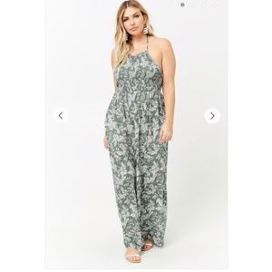 Forever 21 Plus Floral Maxi Halter Dress